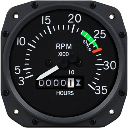 3 1/8 inch Cessna Mechanical Tachometer by Superior Labs SL 55002-14-N00