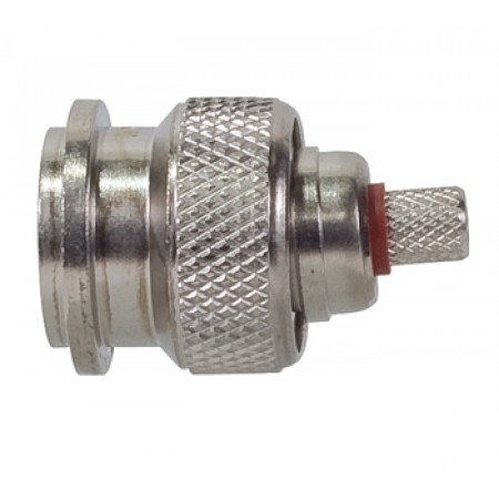 TNC CONNECTOR/Male, plug, dual crimp, 50 Ohms, 11 GHz, straight, nickel. For use with RG-8, RG-8A, RG-213.  225555-7 pack of 100