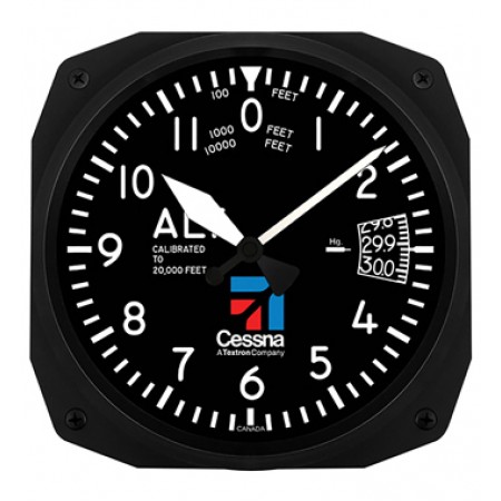 WALL CLOCK/Cessna altimeter aviator style, 10 3060-10-CES
