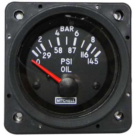 Oil Pressure Gauge, 2 1/4 inch 0-145 psi, for Rotax MIT D1-211-5049